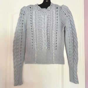 NEW Club Monaco Bahr Merino Wool Sweater Baby Blue Winterwear